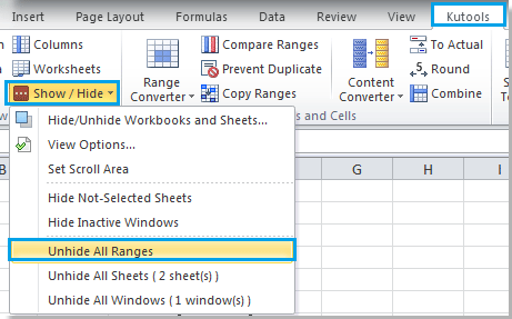 How To Show Hidden Rows In Excel
